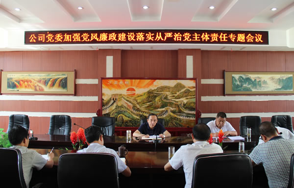 隴運集團公司黨委召開加強黨風(fēng)廉政建設(shè)，全面從嚴治黨落實主體責(zé)任專題會議